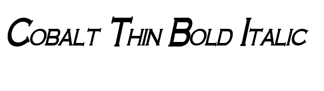 Cobalt Thin Bold Italic font preview