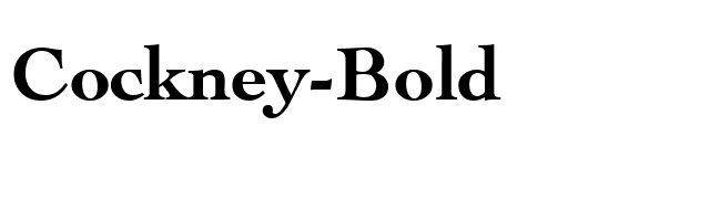 Cockney-Bold font preview