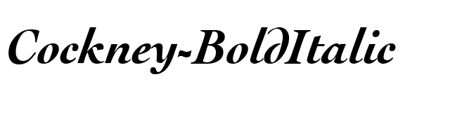 Cockney-BoldItalic font preview