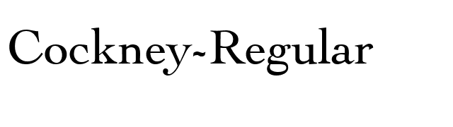 Cockney-Regular font preview