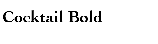 Cocktail Bold font preview