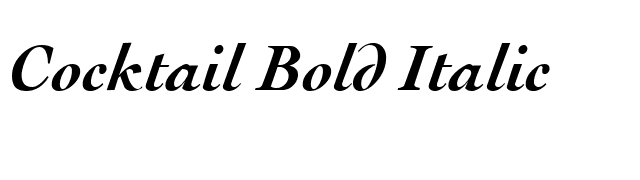 Cocktail Bold Italic font preview