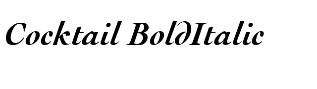 Cocktail BoldItalic font preview