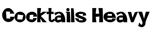 Cocktails Heavy font preview