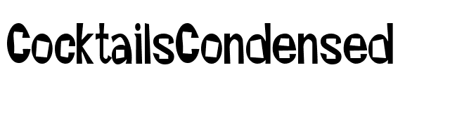 CocktailsCondensed font preview