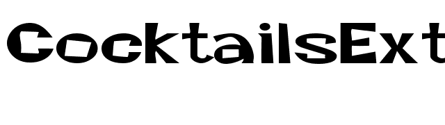 CocktailsExtended font preview