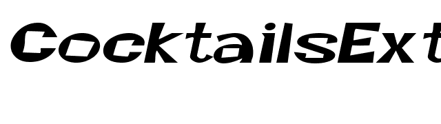 CocktailsExtended Italic font preview