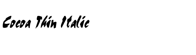 Cocoa Thin Italic font preview