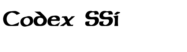 Codex SSi font preview