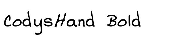 CodysHand Bold font preview