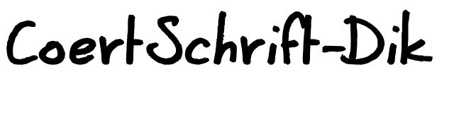 CoertSchrift-Dik font preview