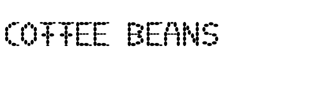 coffee beans font preview