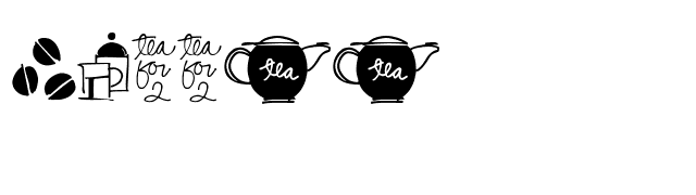 CoffeeTeaDoodles-Regular font preview