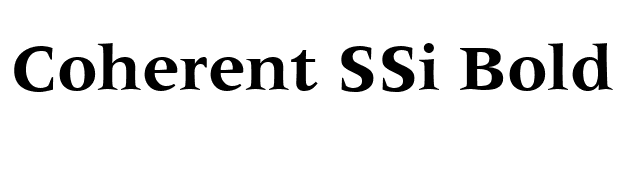 Coherent SSi Bold font preview