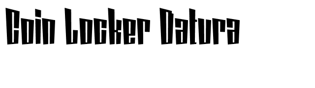 Coin Locker Datura font preview