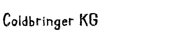 Coldbringer KG font preview