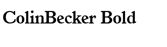 ColinBecker Bold font preview