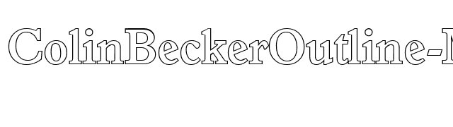 ColinBeckerOutline-Medium-Regular font preview