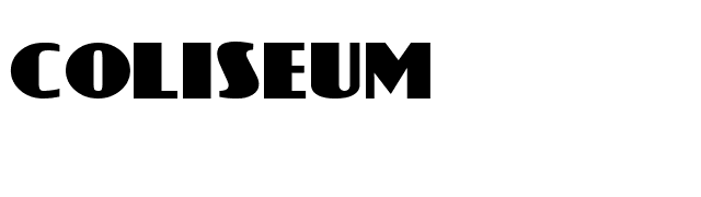 COLISEUM font preview