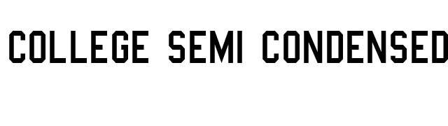 College Semi condensed font preview