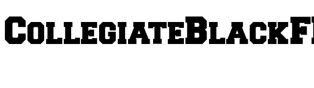 CollegiateBlackFLF font preview