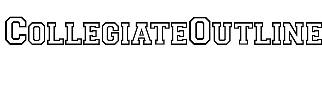 CollegiateOutlineFLF font preview