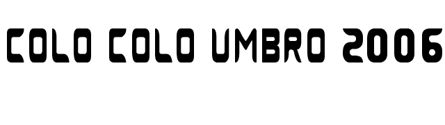 Colo Colo Umbro 2006 font preview