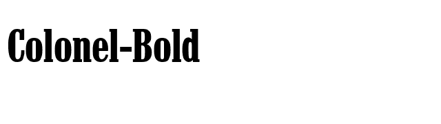 Colonel-Bold font preview