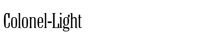 Colonel-Light font preview