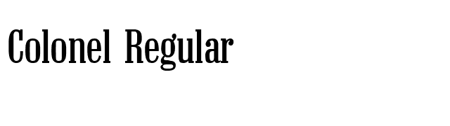 Colonel-Regular font preview