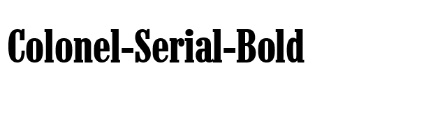 Colonel-Serial-Bold font preview