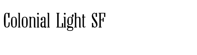 Colonial Light SF font preview