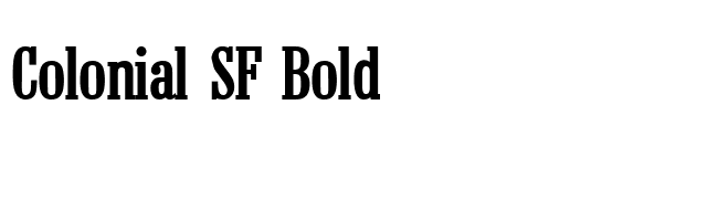 Colonial SF Bold font preview