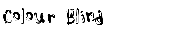 Colour Blind font preview