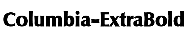 Columbia-ExtraBold font preview