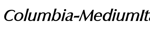 Columbia-MediumIta font preview