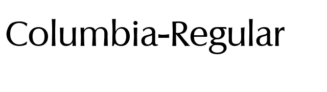 Columbia-Regular font preview