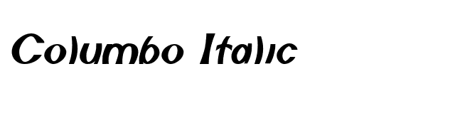 Columbo Italic font preview