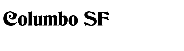 Columbo SF font preview