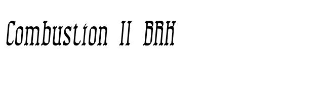 Combustion II BRK font preview