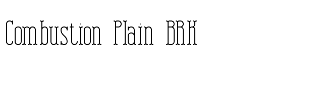 Combustion Plain BRK font preview