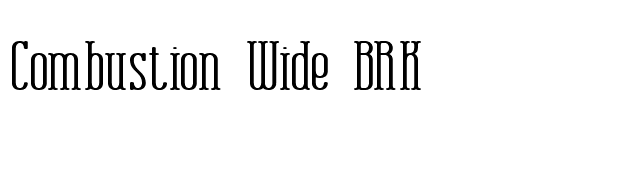 Combustion Wide BRK font preview