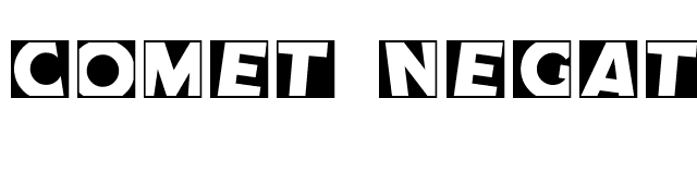 Comet Negative font preview