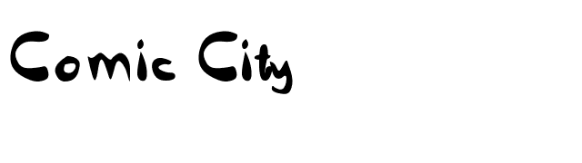 Comic City font preview