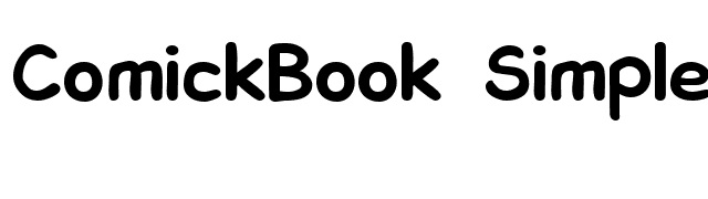 ComickBook Simple font preview