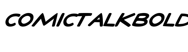 ComicTalkBoldItalic font preview