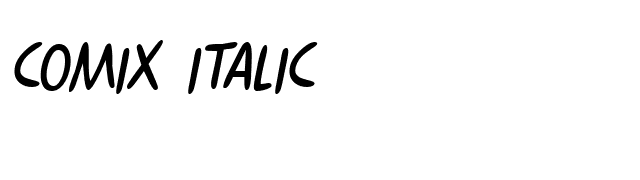 Comix Italic font preview