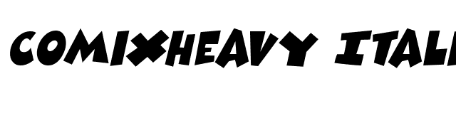 ComixHeavy Italic font preview