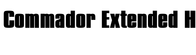 Commador Extended Heavy Normal font preview