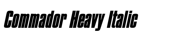 Commador Heavy Italic font preview